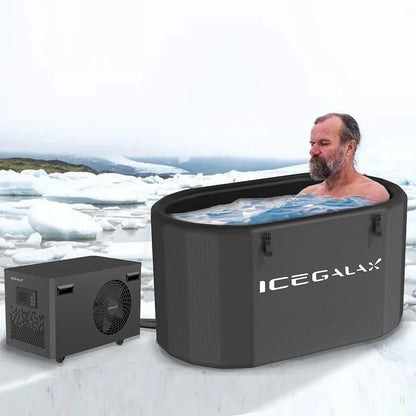 Icegalax Cold Plunge System — Inflatable Ice Bath Tub with Water Chiller