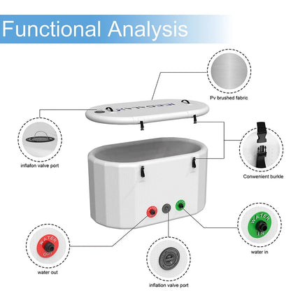 Icegalax Cold Plunge System — Inflatable Ice Bath Tub with Water Chiller