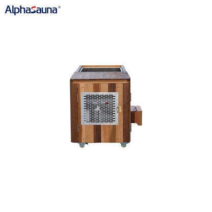 Cedar Cold Plunge Tub with 1.5HP Chiller — Stainless Steel Ice Bath