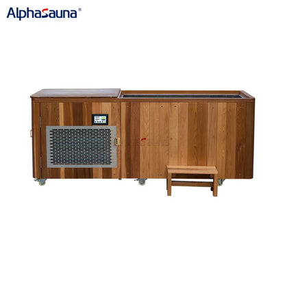 Cedar Cold Plunge Tub with 1.5HP Chiller — Stainless Steel Ice Bath