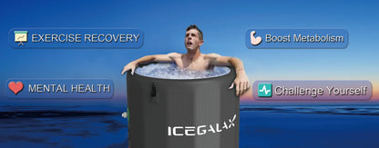 Icegalax Cold Plunge System — Inflatable Ice Bath Tub with Water Chiller